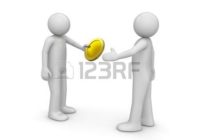 8201030-man-giving-coin-to-other